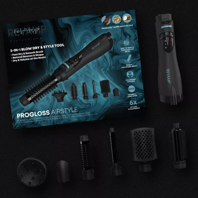 Revamp DR-1250X-EU Progloss Ionic Airstyle moldeador de aire 6 en 1