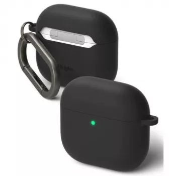Funda de silicona Ringke para AirPods 4 negra