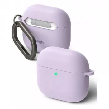 Ringke Funda AirPods 4 silicona lila claro
