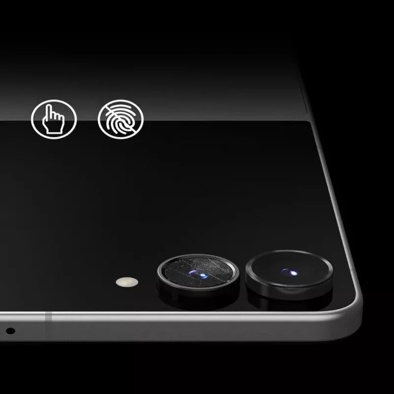 Ringke Marco de cámara pack de 2 para Samsung Galaxy Z Flip 8 - protector de objetivo de aleación de aluminio negro con cristal templado 9H