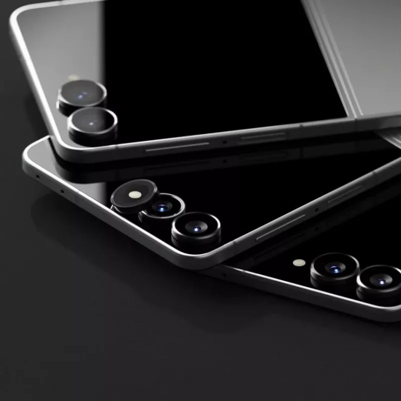 Ringke Marco de cámara pack de 2 para Samsung Galaxy Z Flip 8 - protector de objetivo de aleación de aluminio negro con cristal templado 9H