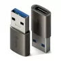 Ringke Adaptador conector macho USB a conector hembra USB-C (2 uds.) Gunmetal
