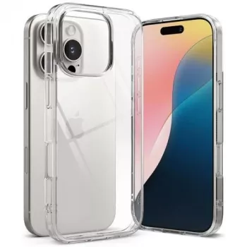Ringke Fusion Clear Funda para iPhone 16 Pro Max – Carcasa protectora híbrida transparente