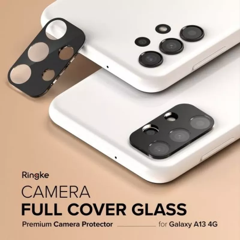 Ringke Galaxy A13 4G Protector de Cámara Cristal Full Cover (Pack de 3) Negro