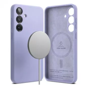 Funda Ringke Galaxy S25 Silicone Magnetic lavanda