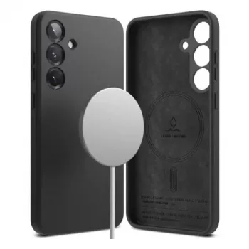 Funda de silicona magnética Ringke para Galaxy S25 Plus negra