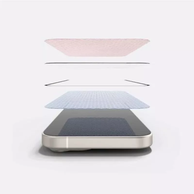 Ringke Protector de pantalla iPhone 15/16 Privacy cristal templado 9H con plantilla de instalación transparente