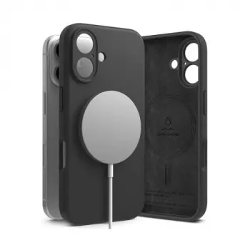 Funda Ringke iPhone 16 silicona magnética negra