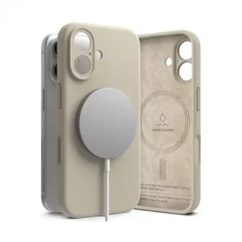 Funda magnética de silicona Ringke para iPhone 16, Stone