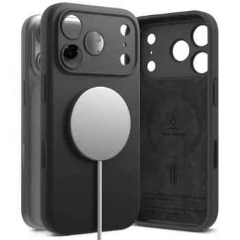 Funda Ringke Silicone Magnetic MagSafe para Apple iPhone 17 Pro Max - negra