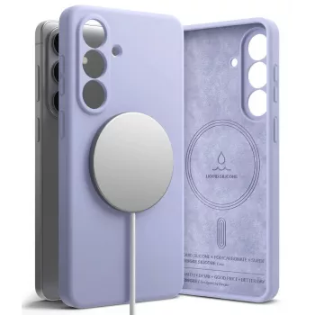 Funda magnética MagSafe de silicona Ringke para Samsung Galaxy S26 Plus, lavanda