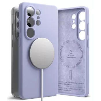 Funda RINGKE Silicone Magnetic MagSafe para Samsung Galaxy S26 Ultra - lavanda
