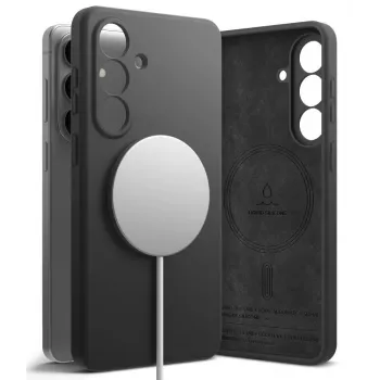 Funda RINGKE Silicone Magnetic MagSafe para Samsung Galaxy S26+ Plus negra