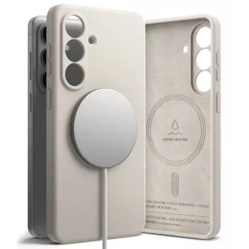 Funda Ringke Silicona Magnetic MagSafe para Samsung Galaxy S26+ Plus - Stone