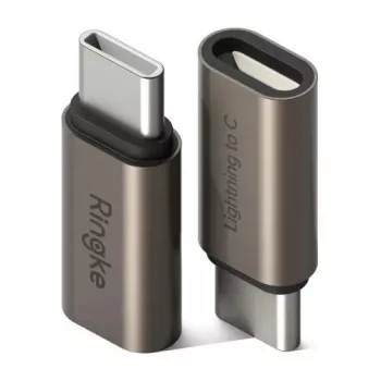 Ringke adaptador USB-C macho a Lightning hembra (pack de 2) gunmetal