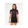 Rip Curl Omega Back Zip neopreno corto - negro/rosa - mujer - talla S
