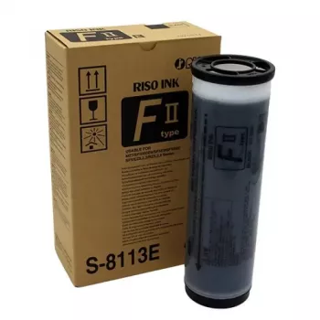 Riso S-8113E cartucho de tinta negra para duplicador (1000 ml) para serie RZ/EZ/MZ/RV/RP/RA/RN/GR/FR/TR/CR/CZ/CV