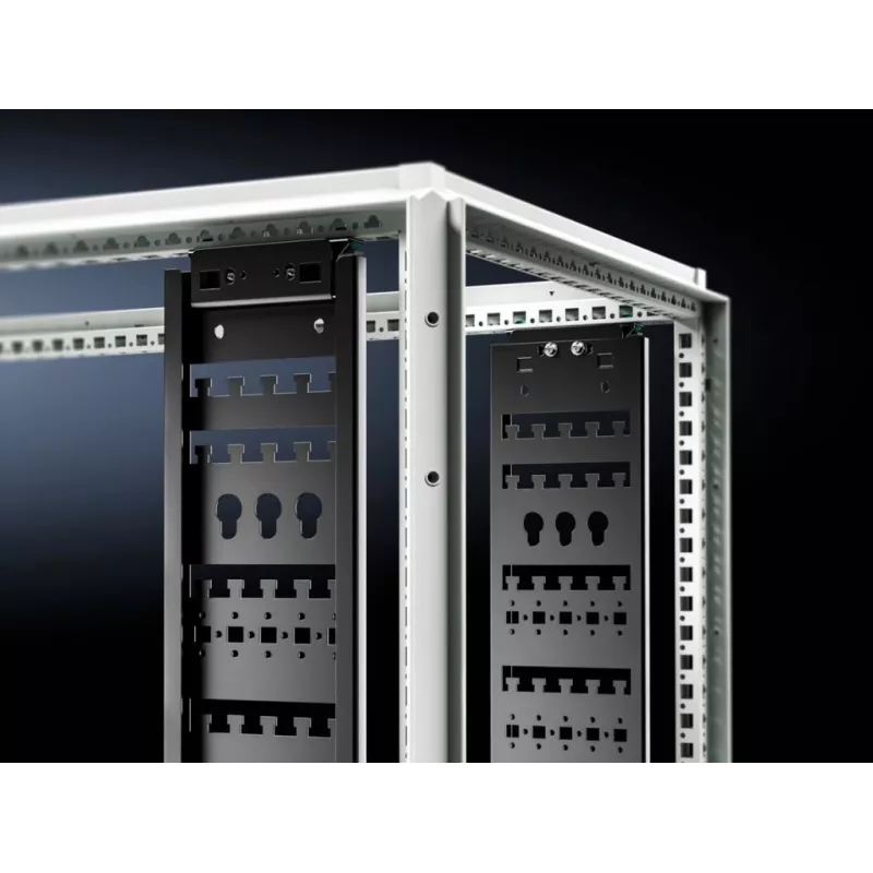 Rittal 5302.120 panel de gestión de cables 1U 19 pulgadas RAL 9005