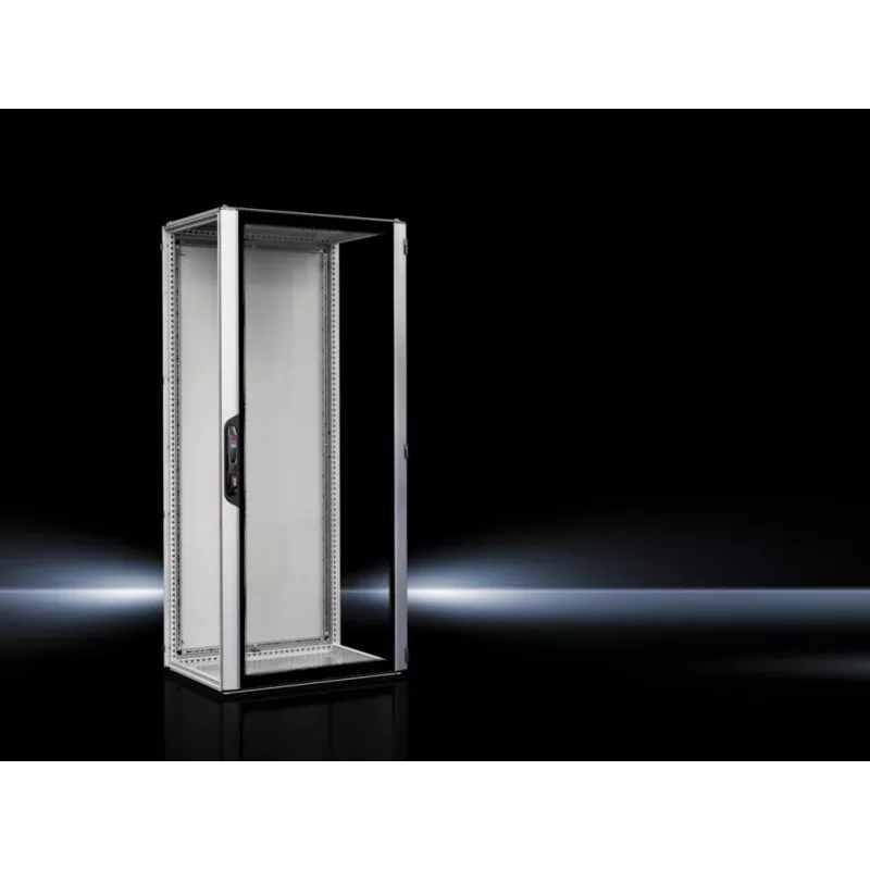 Rittal 5327.190 Rack de servidor 42U independiente IP55, 800x1000x2000 mm, negro/gris, puerta de vidrio de seguridad