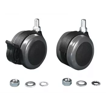 Rittal 6148.000 Set de ruedas para cajones, negro-gris