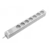 Rittal 7240510 PDU de rack 19 pulgadas 1U, 7x tomas CEE 7/5, 230V 16A, cable de 2m, gris