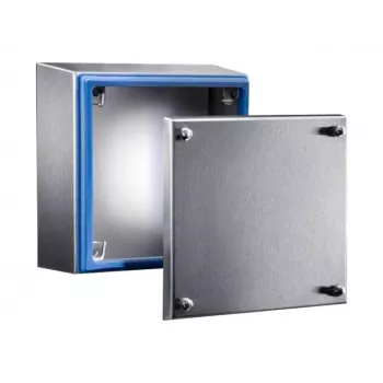 Rittal HD carcasa de pared de acero inoxidable 200 x 200 x 120 mm, IP66, cepillado, Hygienic Design 1672.600
