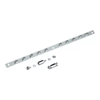 Rittal SZ 2413.375 Distribuidor de barras planas, 10 conexiones, acero, 375 mm, 100 A, 690 V AC