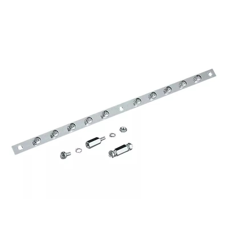 Rittal SZ 2413.375 Distribuidor de barras planas, 10 conexiones, acero, 375 mm, 100 A, 690 V AC