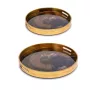 Rituali Domestici Galateo set de 2 bandejas redondas Irises