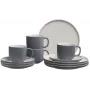 Ritzenhoff & Breker Jasper Servicio de café de gres de 12 piezas, gris con esmalte brillante 407648