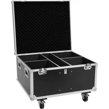 Roadinger Flightcase para 4x THA-100F MK3 con ruedas Negro 885x780x620 mm 100 kg