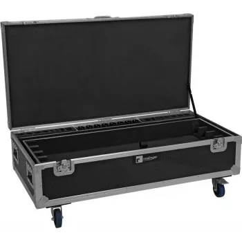 ROADINGER Flightcase para 8x AKKU IP Pixel Tube 360° PRO CRMX con función de carga y ruedas