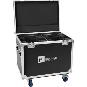ROADINGER Flightcase para 2x EUROLITE DMH-190 Moving Heads con ruedas negro