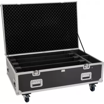ROADINGER Flightcase PRO 4x LED BAR-8 SWING con ruedas negro máx. 50 kg