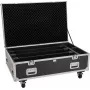 ROADINGER Flightcase PRO 4x LED BAR-8 SWING con ruedas negro máx. 50 kg