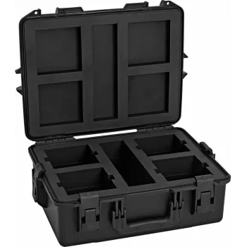 ROADINGER Maletín de plástico para 4x AKKU UP-4 QCL Spot QuickDMX MK2, negro, 55x42,5x21 cm