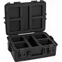 ROADINGER Maletín de plástico para 4x AKKU UP-4 QCL Spot QuickDMX MK2, negro, 55x42,5x21 cm
