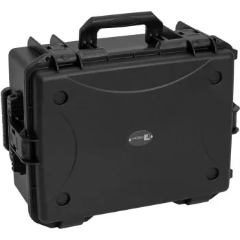 ROADINGER maletín de plástico para 8x AKKU Flat Light con trolley 55x42x26cm negro