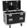 ROADINGER PRO Serie Flightcase para 2x Futurelight DMH-190 cabezas móviles con ruedas, negro, 90x48x73 cm