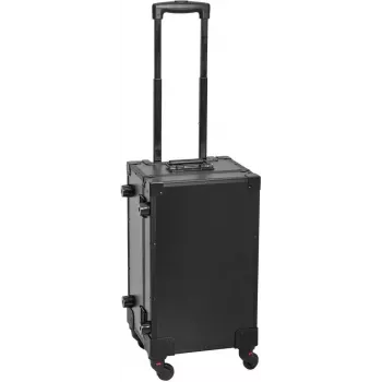 ROADINGER UKC-4R Maleta trolley universal con asa telescópica negra, medidas interiores 45,5 x 27,5 x 20 cm