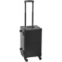 ROADINGER UKC-4R Maleta trolley universal con asa telescópica negra, medidas interiores 45,5 x 27,5 x 20 cm