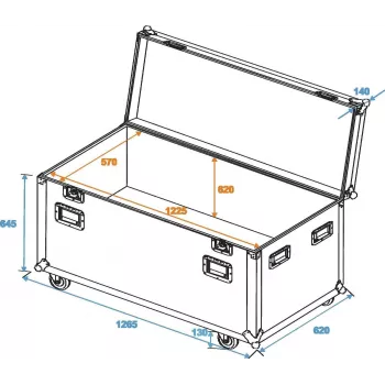 ROADINGER Universal Tour Case 120 cm con ruedas Professional 30126413