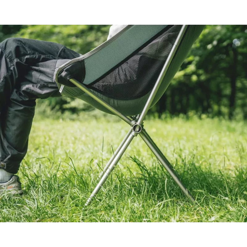 ROBENS Pilgrim Silla de camping plegable 120 kg Negro/Gris