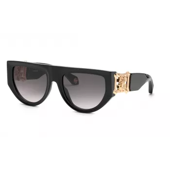 Roberto Cavalli mujer SRC040S54700Y gafas de sol mariposa, montura havana, cristales degradados marrones, 54mm