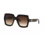 Roberto Cavalli Mujer SRC108-5204BL Gafas de sol estilo ojo de gato, montura azul Havana, lentes azul degradado, 52mm
