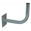 ROBSON Soporte de pared para antena L300 (30 cm) – acero galvanizado en caliente, abrazadera de mástil de 38 mm, base de 4 puntos, exterior