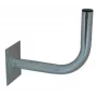 ROBSON Soporte de pared para antena L300 (30 cm) – acero galvanizado en caliente, abrazadera de mástil de 38 mm, base de 4 puntos, exterior