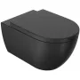Roca WHTP00503NMSE Arc Inodoro inteligente de pared, sin brida, negro mate, con bidé, secador, esterilización UV, neutralizador de olores, luz nocturna, mando a distancia