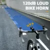 ROCKBROS Timbre electrónico para bicicleta - negro, 110-120 dB, 4 tonos, recargable, IPX4