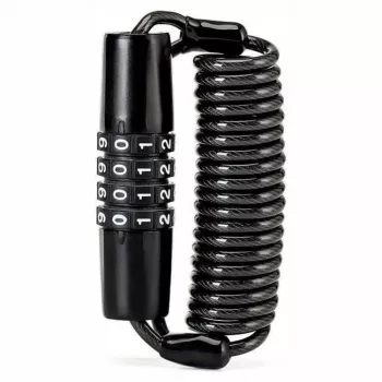 ROCKBROS T609 Candado de bicicleta con cable de combinación 1,5 m - Negro